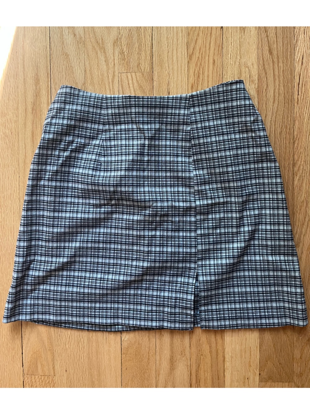 My Michelle Black and White Plaid Mini Skirt